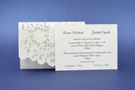 Partecipazione taglio laser bianco
