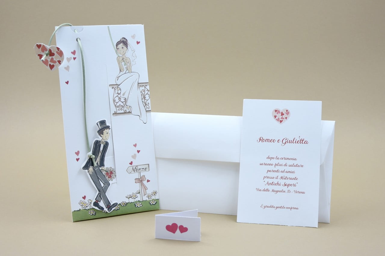 Partecipazione nozze spiritosa Romeo e Giulietta