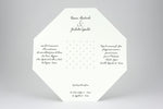 Partecipazione nozze moderna cubo bianco