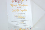 Partecipazione plexiglass trasparente