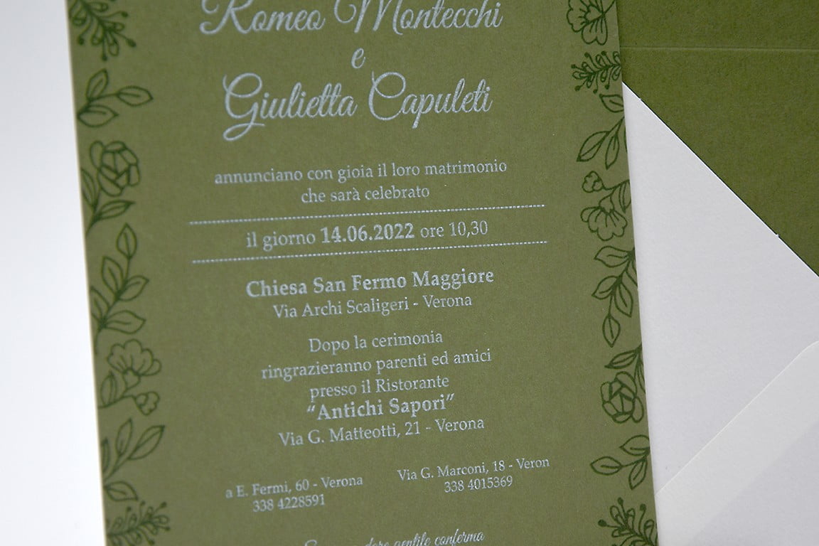 Partecipazione moderna verde