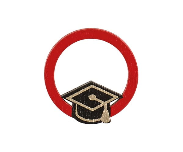 Deco Cerchio Rosso Con Cap.Laur.