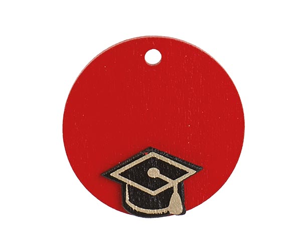 Deco Rosso Con Cap.Laurea Da Da Appendere