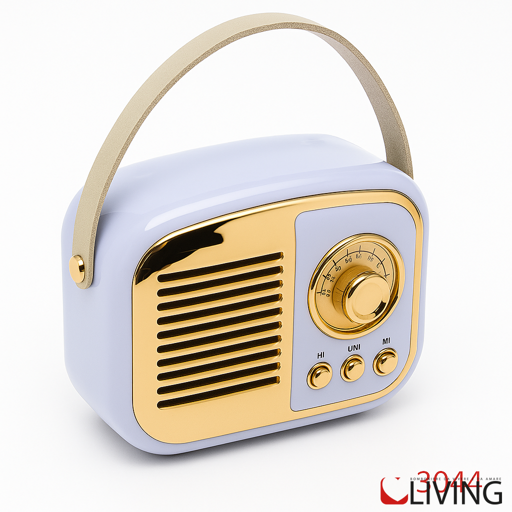 bomboniera radio bluetooth celeste