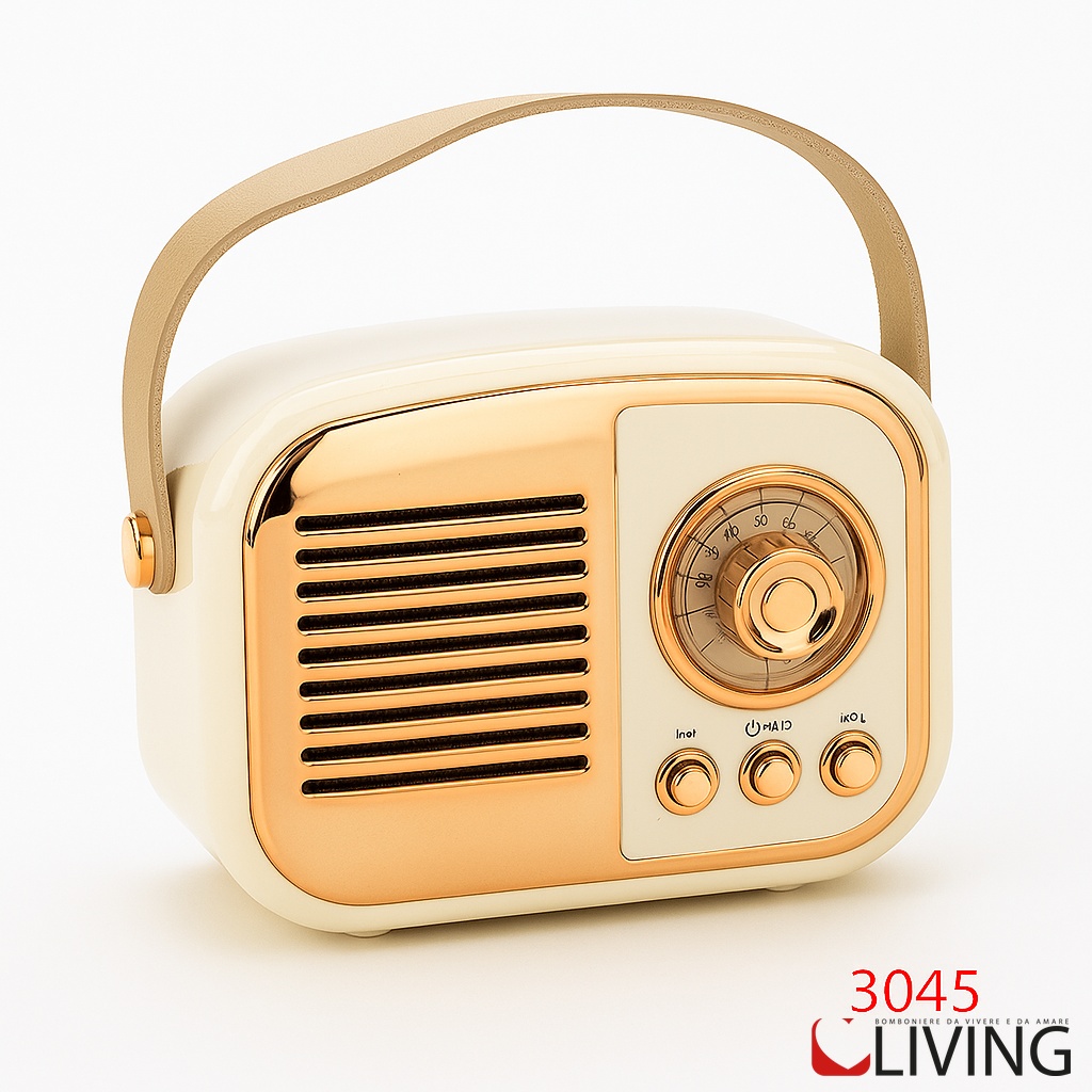 bomboniera radio bluetooth beige