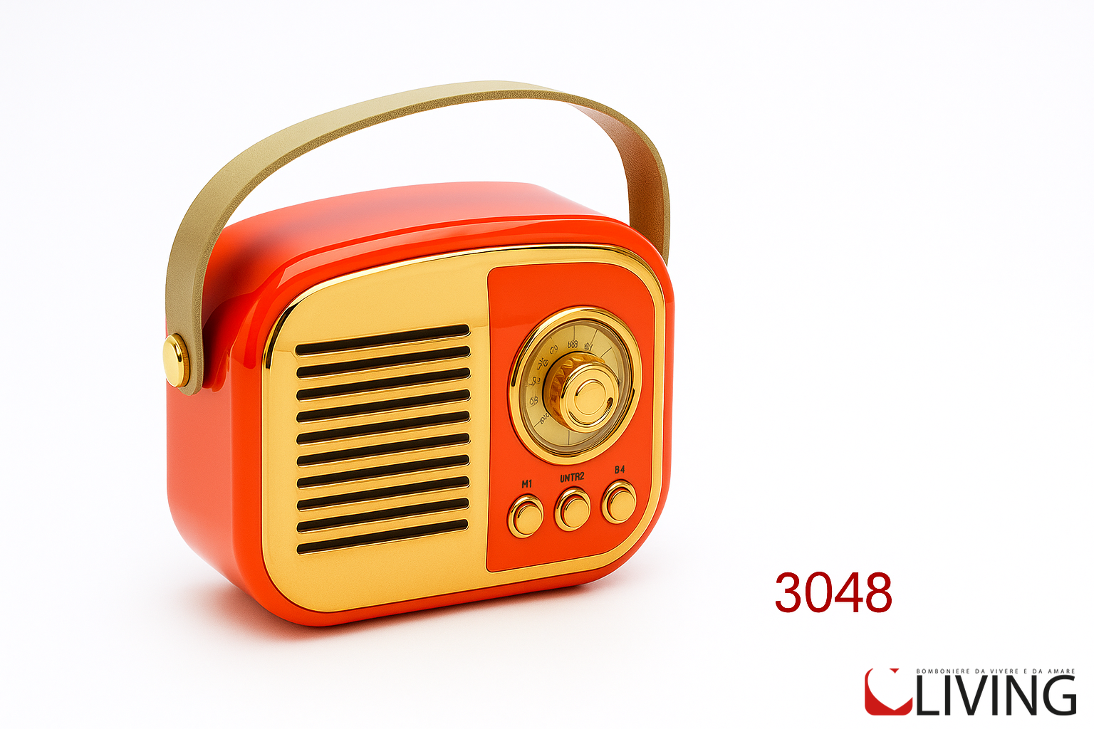 bomboniera radio bluetooth arancione