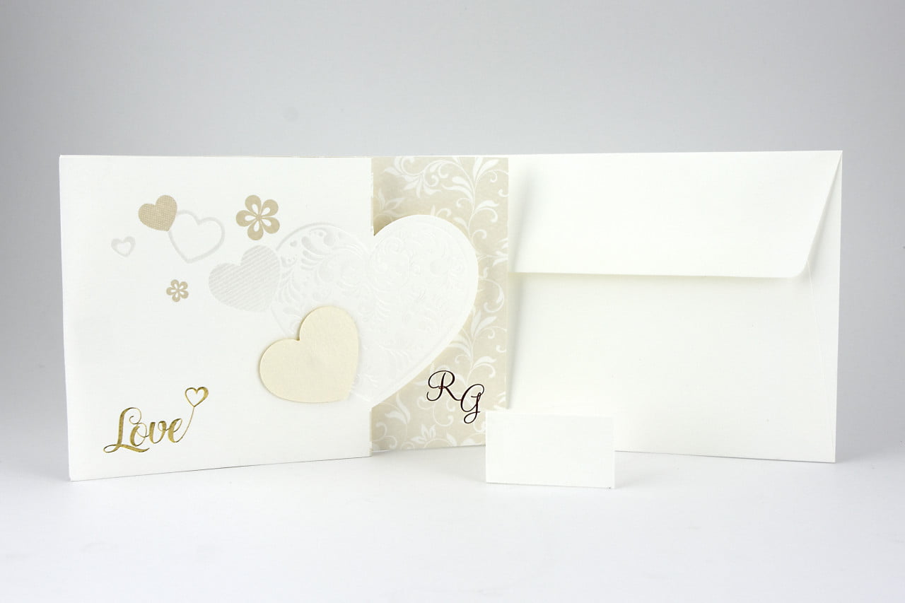 Partecipazione nozze classica love