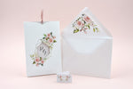 Partecipazione nozze moderna con rose
