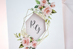 Partecipazione nozze moderna con rose
