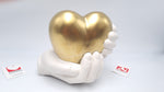 Bomboniera cuore e mani gold in ceramica