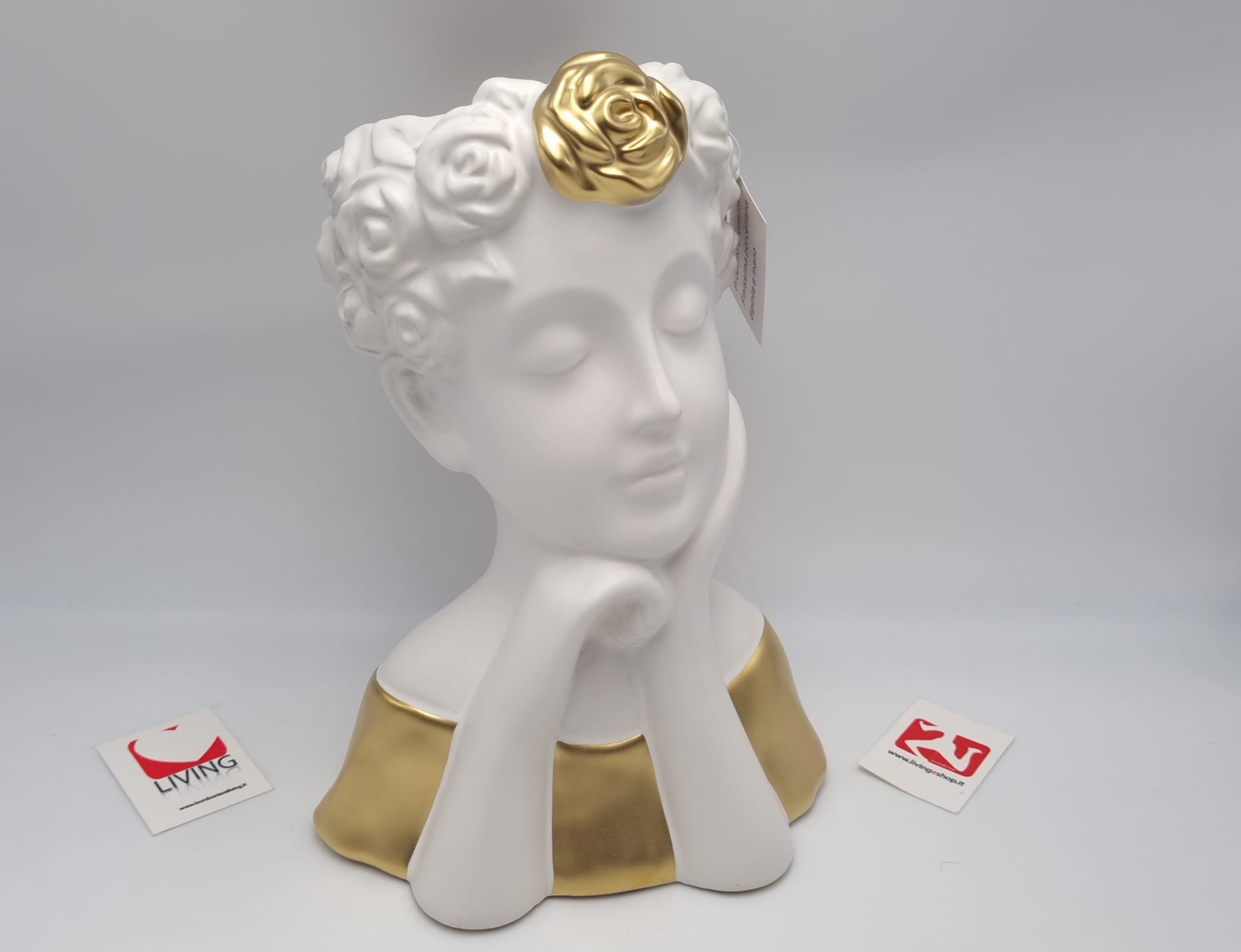Vaso medio gold in ceramica