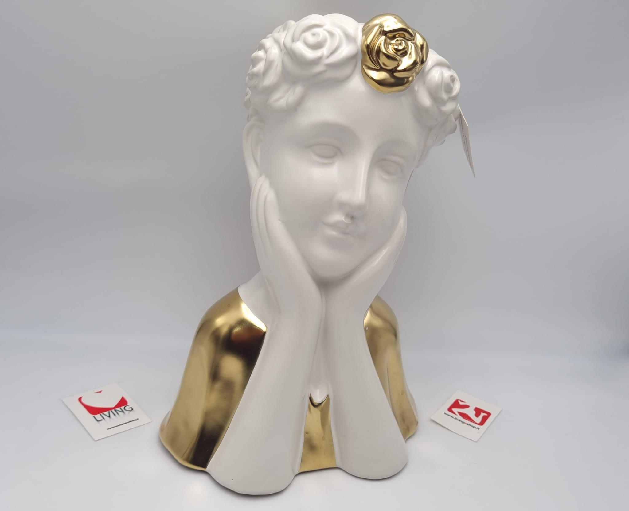 Bomboniera vaso gold grande ceramica