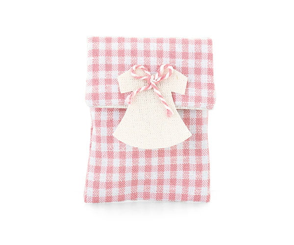 Busta portaconfetti baby shower rosa