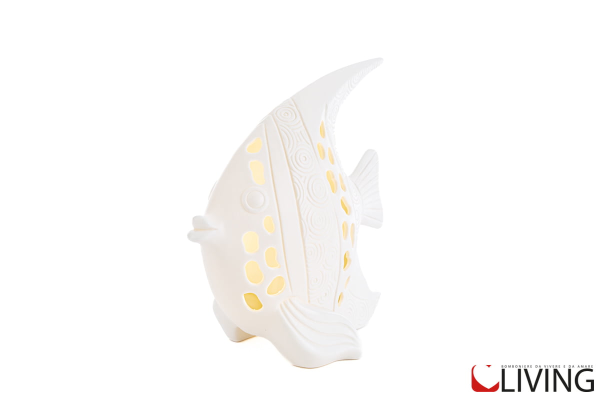 Bomboniera pesce porcellana led
