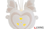 Bomboniera profumatore cuore farfalla con luce