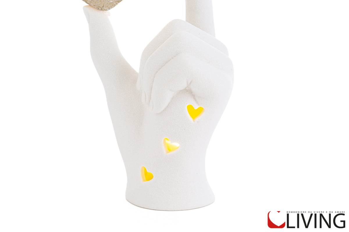 Bomboniera profumatore mano con luce a led