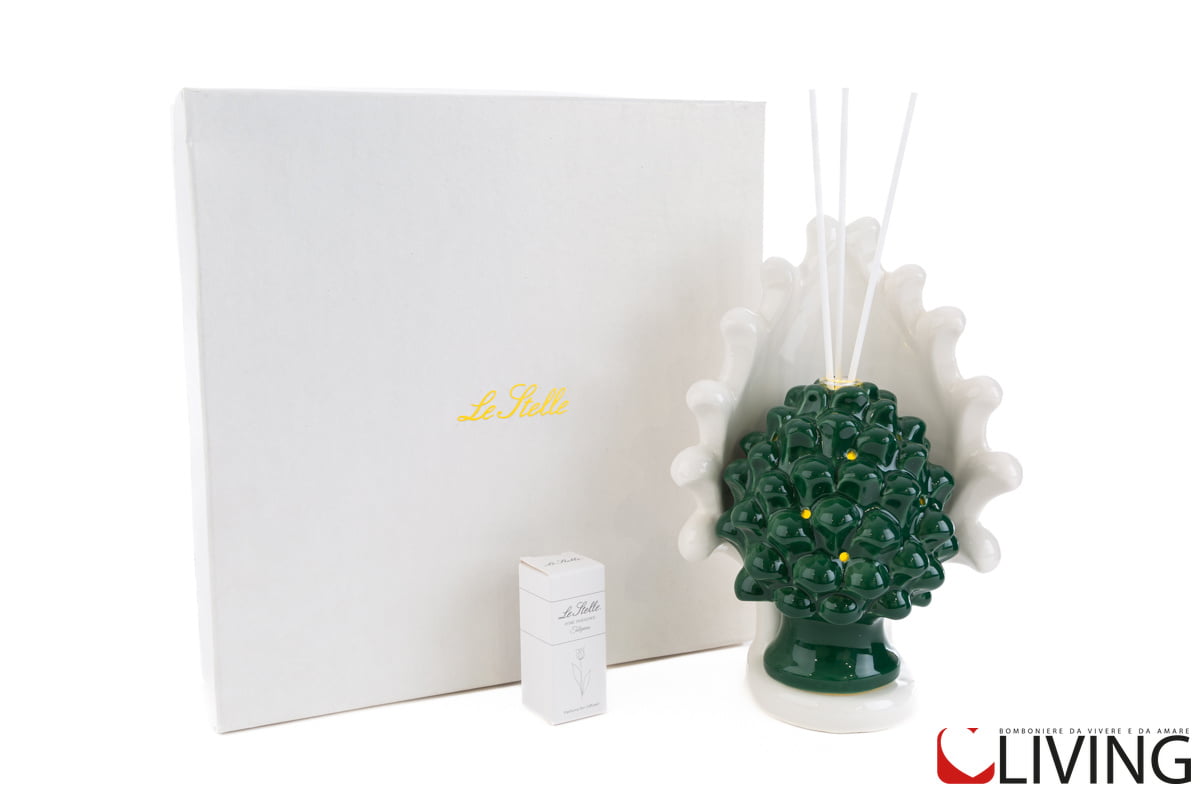 Bomboniera profumatore pigna con luce led