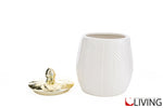 Bomboniera scatola grande porcellana bianco e oro