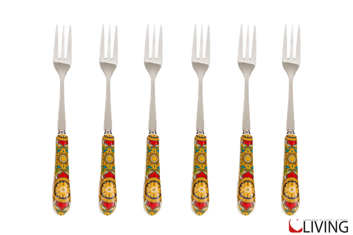 Bomboniera set da sei forchettine linea royal carousel