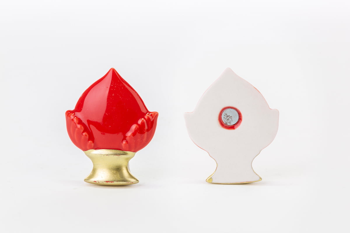 Bomboniera Pomo Pugliese Magnete In Porcellana Rossa