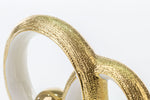 Bomboniera matrimonio fedi in porcellana oro