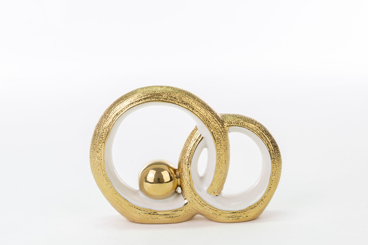 Bomboniera Matrimonio Fedi In Porcellana Oro