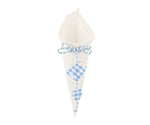 Cono portaconfetti baby shower celeste