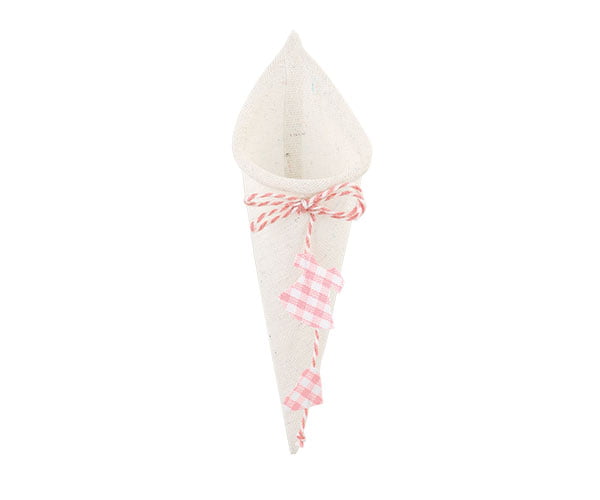Cono portaconfetti baby shower rosa