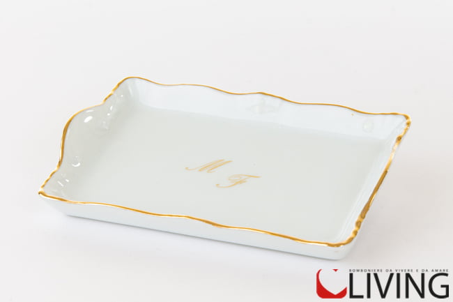 Bomboniera limoges vassoio manici personalizzabile