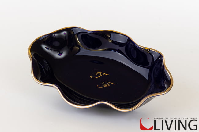 Bomboniera limoges coppetta blu personalizzabile