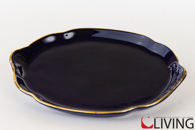 Bomboniera limoges vassoio blu personalizzabile