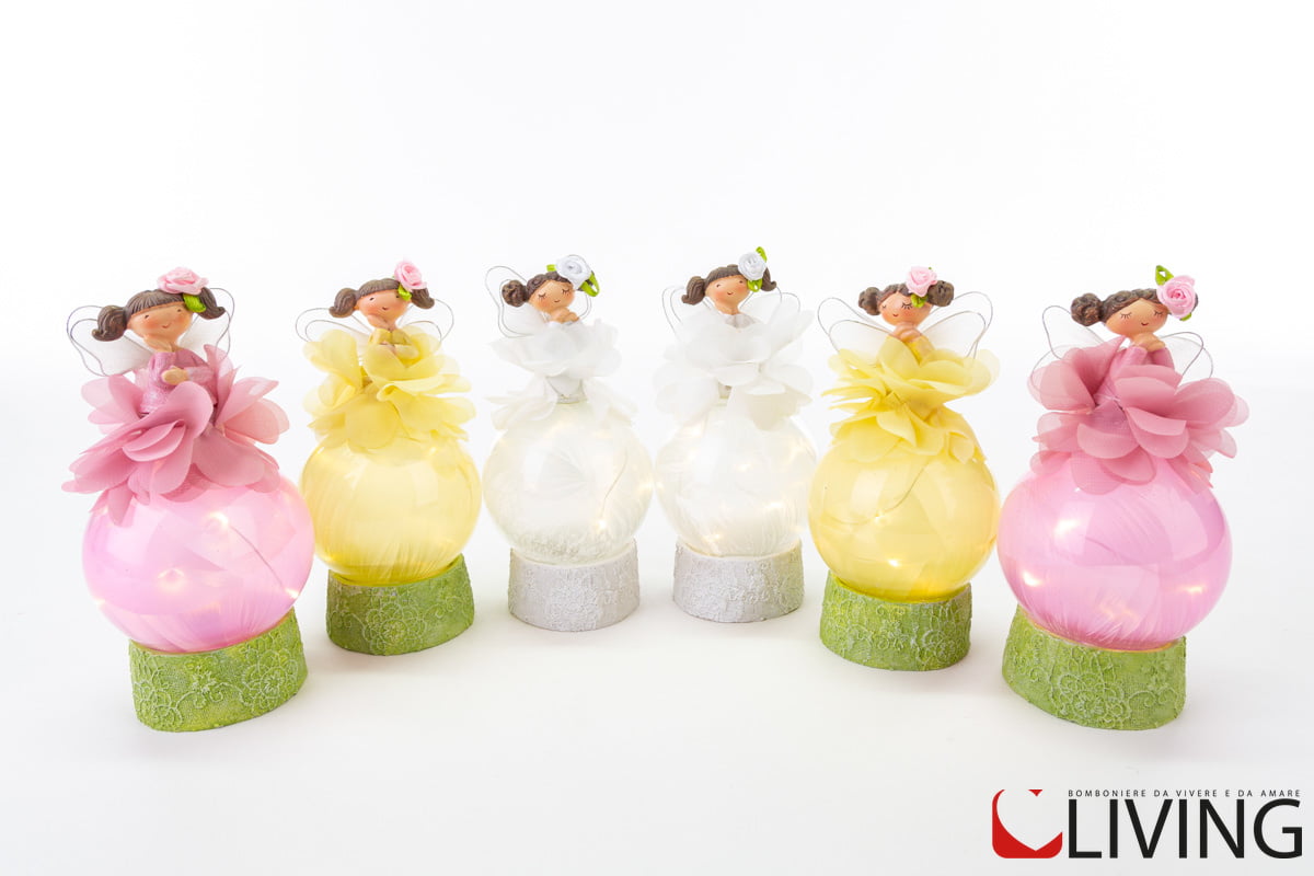 Bomboniera fatine colorate con luce a led