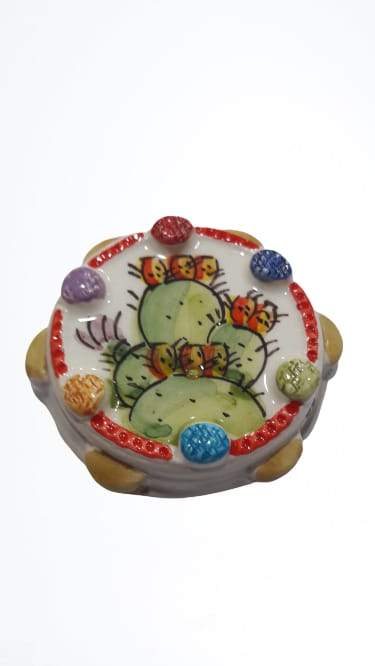 Bomboniera Tipica Siciliana Tamburello in ceramica di Caltagirone