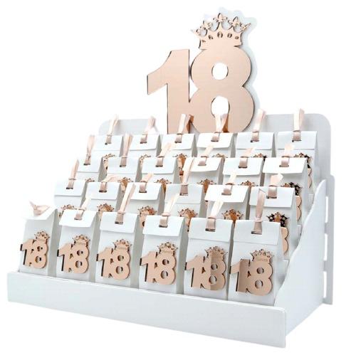 Bomboniera personalizzabile Espositore con 24 Scatoline portaconfetti  magneti 18