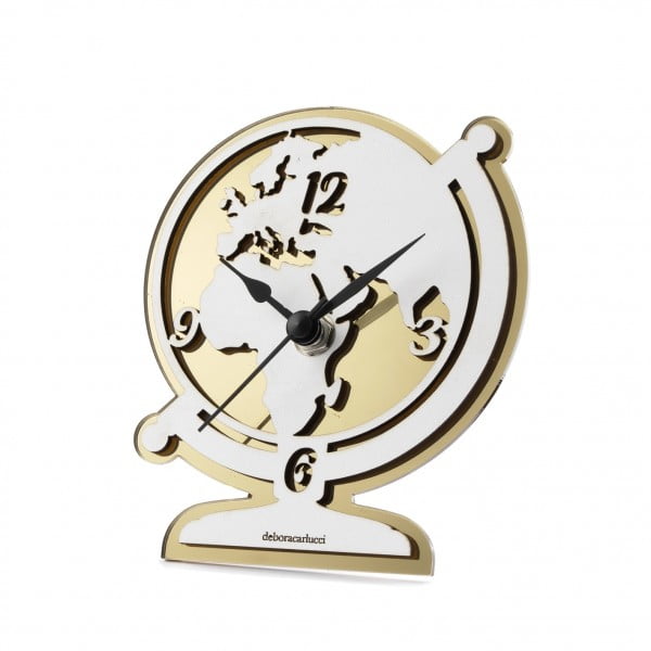 Bomboniera Orologio Mappamondo Specchio Oro