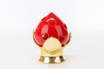 Bomboniera Pomo Pugliese In Porcellana Rossa Con Base Oro