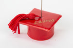 Segnaposto laurea con tocco rosso