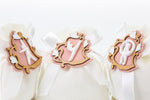 Sacchetto in cotone bianco con applicazione ballerina