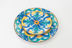 Set 18 pezzi piatti decoro linea riviera blu