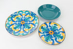 Set 18 pezzi piatti decoro linea riviera blu