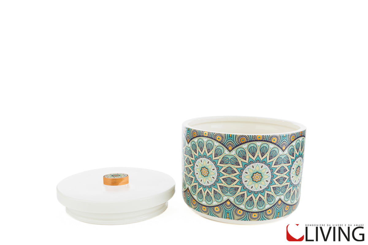 Scatola porcellana decoro linea cashmere