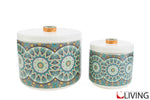 Scatola porcellana decoro linea cashmere