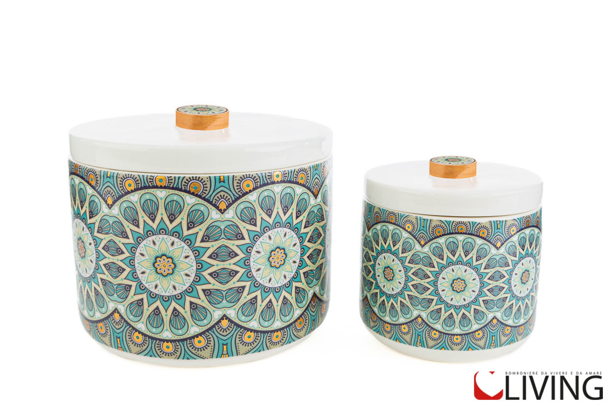 Scatola porcellana decoro linea cashmere