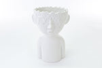 Vaso busto bimbo in porcellana bianca