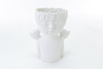 Vaso busto bimbo in porcellana bianca