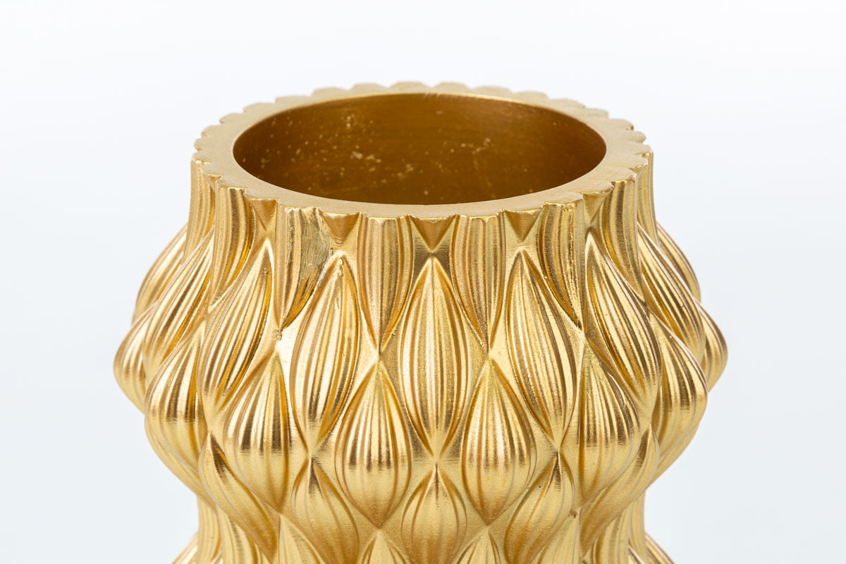 Vaso in resina oro