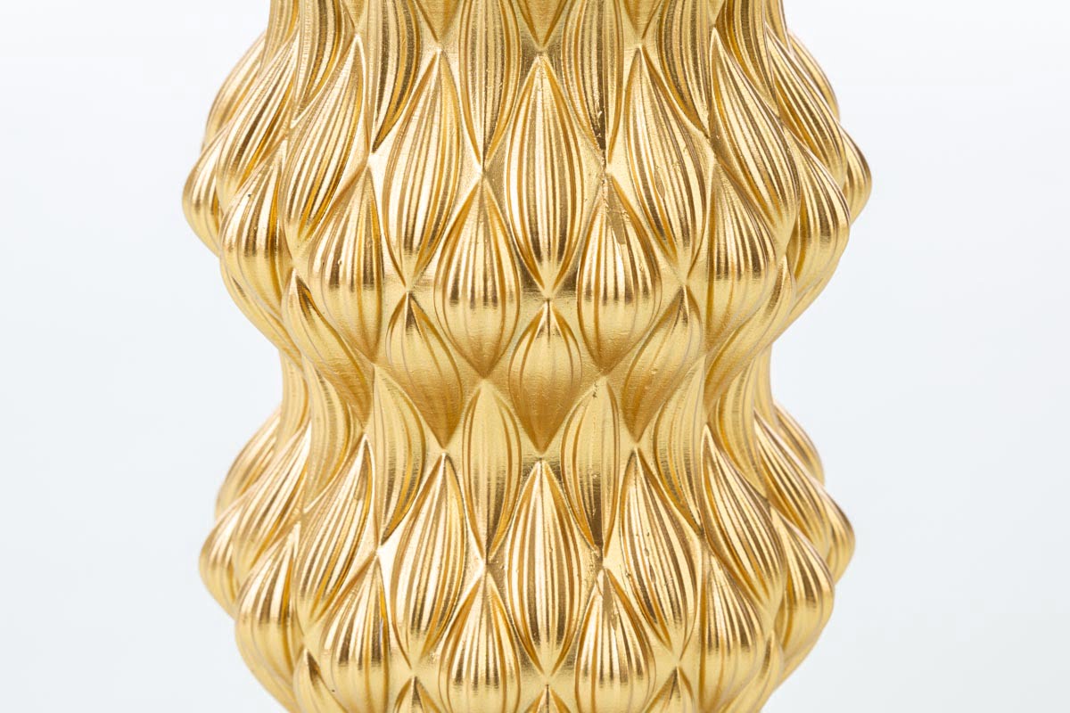 Vaso in resina oro