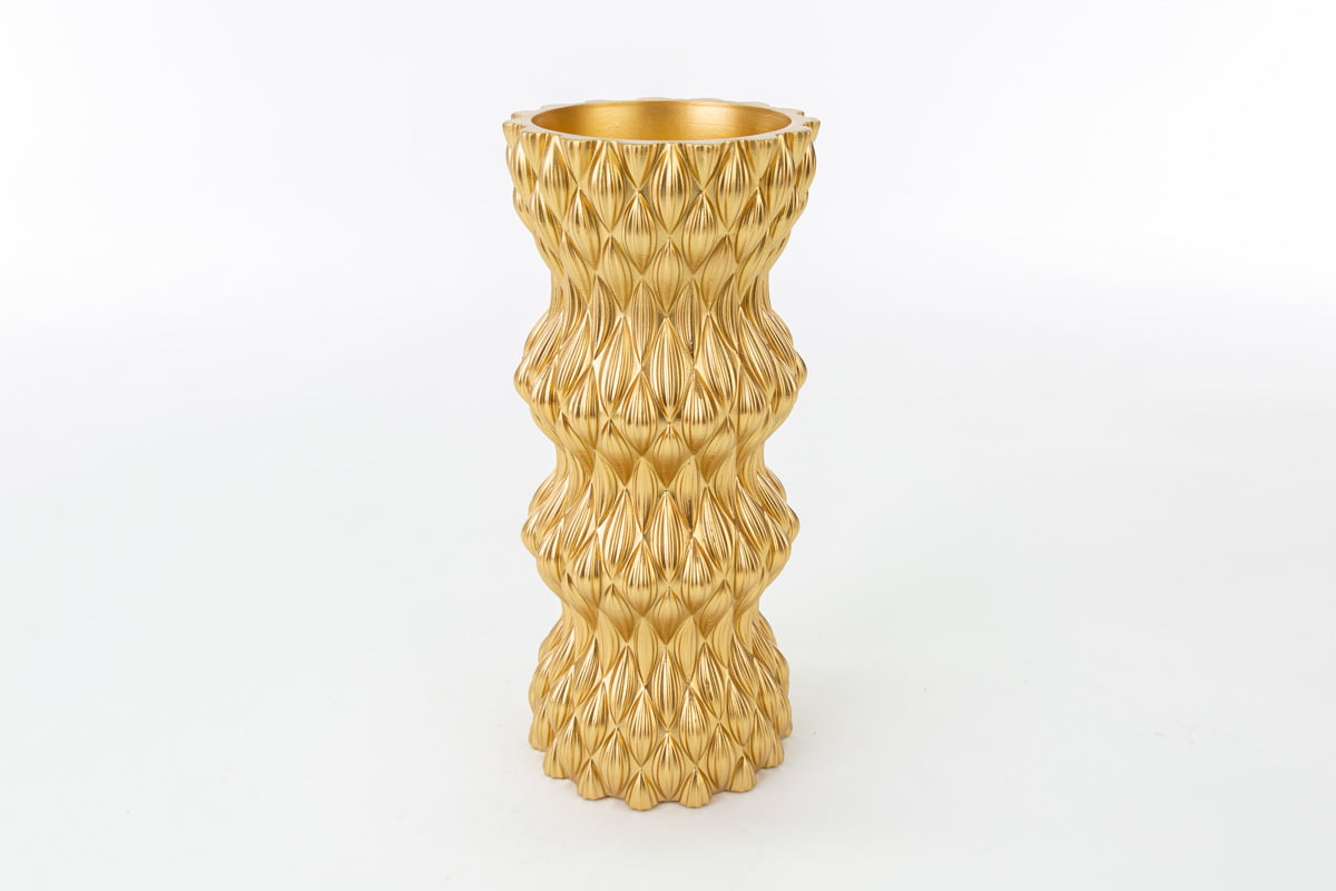 Vaso in resina oro