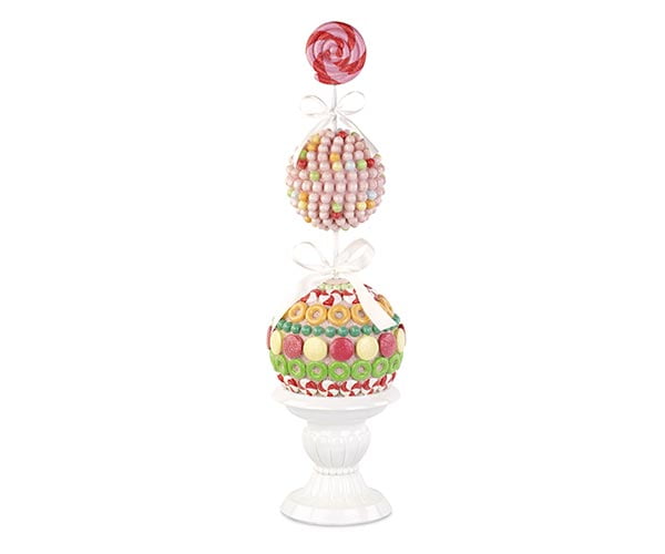 Addobbo compleanno tema Macarons albero con dolciumi multicolor