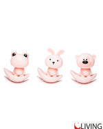 bomboniera simpatici animali rosa con luce led